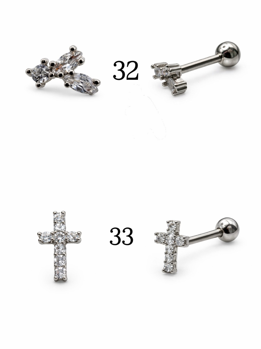 Silver Screwbacks 25-48 - Picture 3 of 8